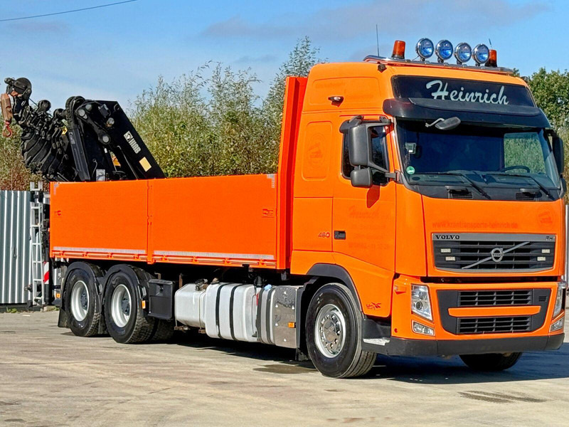 Volvo FH 460 * HIAB 377 E - 7 HIPRO + FUNK * 6x4 - Platós teherautó, Darus autó: 4 kép. Volvo FH 460 * HIAB 377 E - 7 HIPRO + FUNK * 6x4 - Platós teherautó, Darus autó: 4 kép.