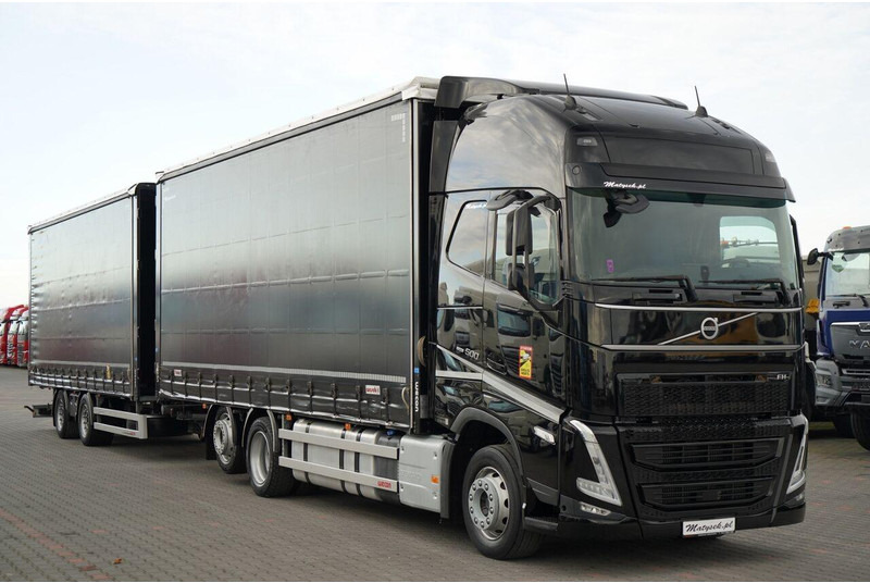Volvo FH 500 / I-SAVE / XL / ZESTAW TANDEM PRZEJAZDOWY 120 M3 / 2023 - Ponyvás teherautó: 2 kép. Volvo FH 500 / I-SAVE / XL / ZESTAW TANDEM PRZEJAZDOWY 120 M3 / 2023 - Ponyvás teherautó: 2 kép.