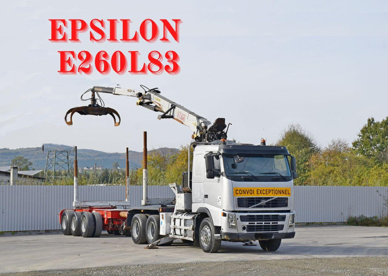 Volvo FH 520 * EPSILON E260L83 * Anhänger /6x4 - Rönkszállító teherautó, Darus autó: 1 kép. Volvo FH 520 * EPSILON E260L83 * Anhänger /6x4 - Rönkszállító teherautó, Darus autó: 1 kép.