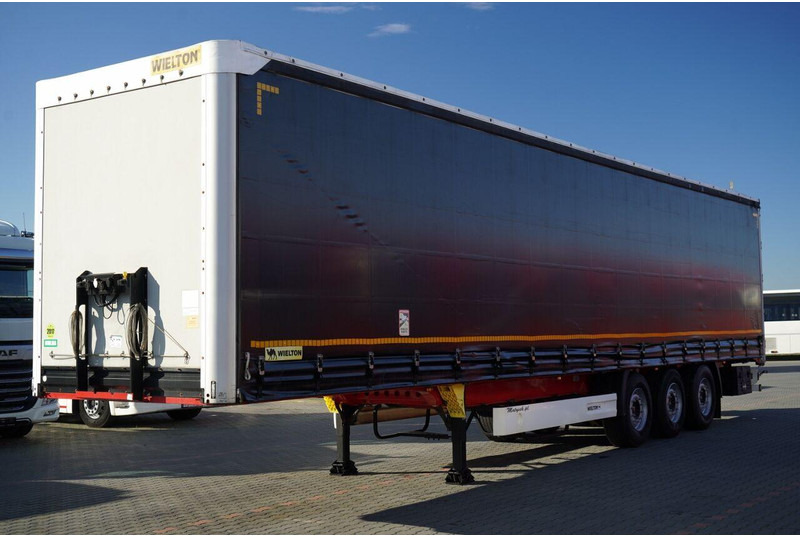 Wielton FIRANKA STANDARD / MULDA DO STALI - 9 M / OŚ PODNOSZONA / SAF / - Ponyvás félpótkocsi: 3 kép. Wielton FIRANKA STANDARD / MULDA DO STALI - 9 M / OŚ PODNOSZONA / SAF / - Ponyvás félpótkocsi: 3 kép.