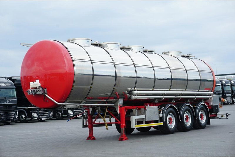 Wielton SOMMER / CYSTERNA SPOZYWCZA / 28 374 LITRÓW / 4 KOMOROWA / WEBAS - Tartályos félpótkocsi: 1 kép. Wielton SOMMER / CYSTERNA SPOZYWCZA / 28 374 LITRÓW / 4 KOMOROWA / WEBAS - Tartályos félpótkocsi: 1 kép.