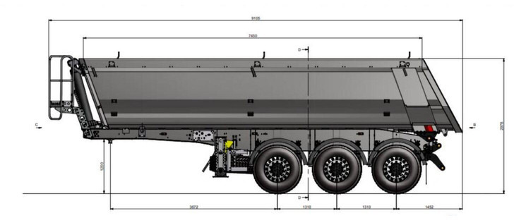 Zaslaw WYWROTKA 26 m3 / FABRYCZNIE NOWA / STALOWA / RYNNA WANNA HP / 20 - Félpótkocsi billenőplatós: 2 kép. Zaslaw WYWROTKA 26 m3 / FABRYCZNIE NOWA / STALOWA / RYNNA WANNA HP / 20 - Félpótkocsi billenőplatós: 2 kép.