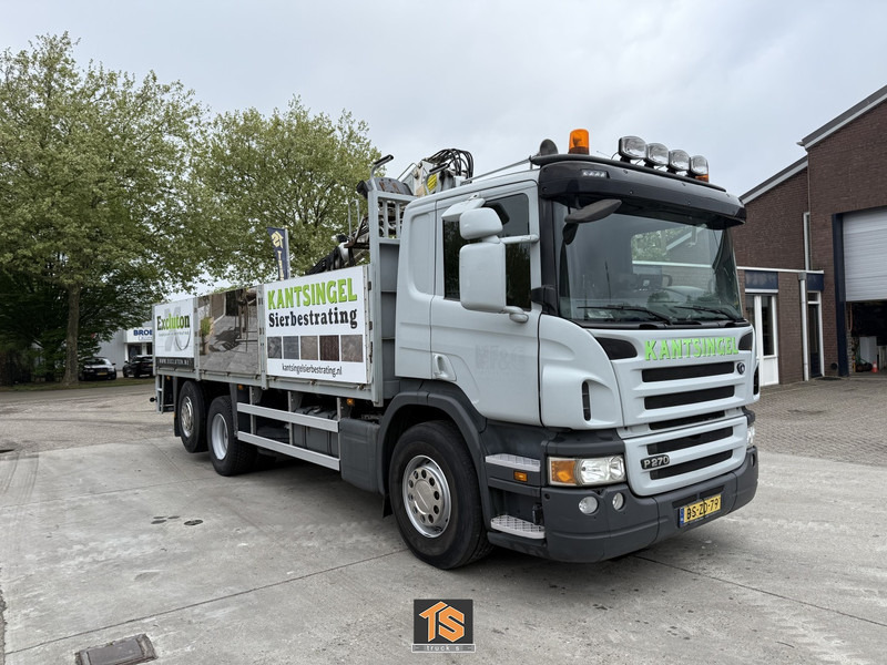 Scania P 270 DB 6X2*4 HNA KRAN/CRANE - NL TOP TRUCK - TUV 2/26 - Platós teherautó, Darus autó: 3 kép. Scania P 270 DB 6X2*4 HNA KRAN/CRANE - NL TOP TRUCK - TUV 2/26 - Platós teherautó, Darus autó: 3 kép.