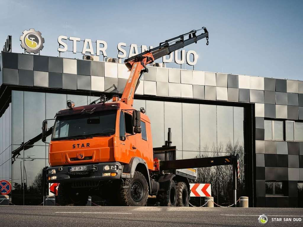 MAN STAR 266 MAN 6x6 PALFINGER PK 18001 Crane Kran - Darus autó: 2 kép. MAN STAR 266 MAN 6x6 PALFINGER PK 18001 Crane Kran - Darus autó: 2 kép.
