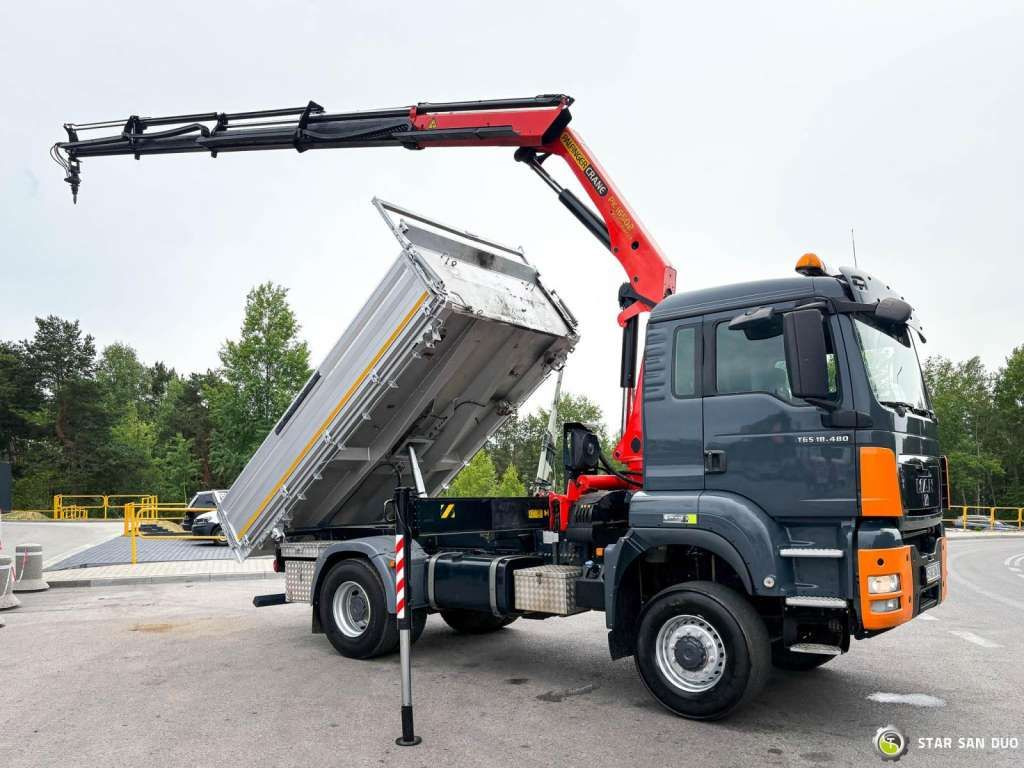 MAN TGS 18.480 PALFINGER PK 16502 HDS Crane,Kipper - Darus autó: 3 kép. MAN TGS 18.480 PALFINGER PK 16502 HDS Crane,Kipper - Darus autó: 3 kép.