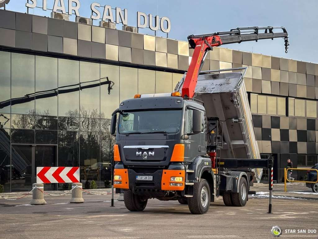 MAN TGS 18.480 PALFINGER PK 16502 HDS Crane,Kipper - Billenőplatós teherautó: 3 kép. MAN TGS 18.480 PALFINGER PK 16502 HDS Crane,Kipper - Billenőplatós teherautó: 3 kép.