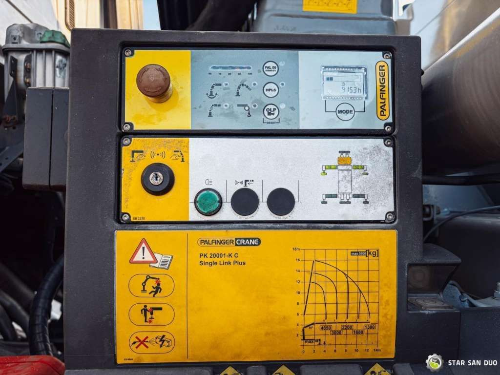 Darus autó Mercedes-Benz  AROCS 1851 PALFINGER PK 20002 Crane Kran: 23 kép.