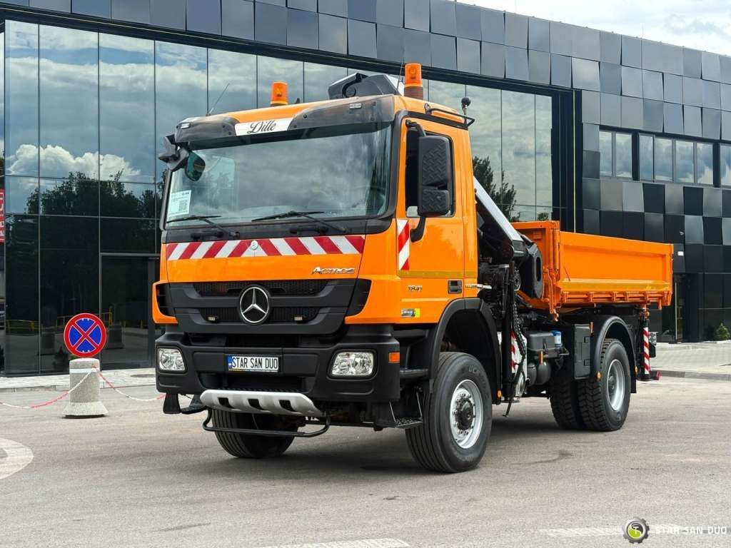 Darus autó Mercedes-Benz  Actros 1841 AK 4x4 Hiab 288E-7 Crane Kipper: 11 kép.
