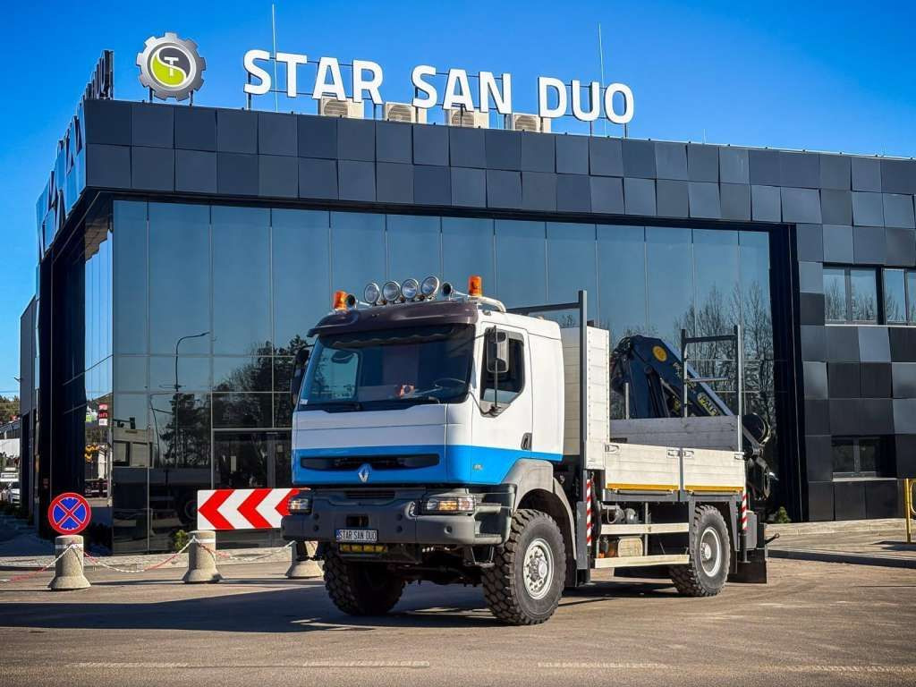 Renault KERAX 270 4x4 PALFINGER PK 16502 CRANE WINCH - Darus autó, Platós teherautó: 5 kép. Renault KERAX 270 4x4 PALFINGER PK 16502 CRANE WINCH - Darus autó, Platós teherautó: 5 kép.
