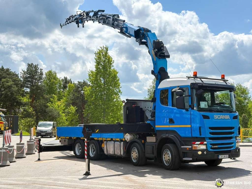 Scania R440 8x4 Palfinger PK50002 FLY JIB Crane Winch - Darus autó: 2 kép. Scania R440 8x4 Palfinger PK50002 FLY JIB Crane Winch - Darus autó: 2 kép.