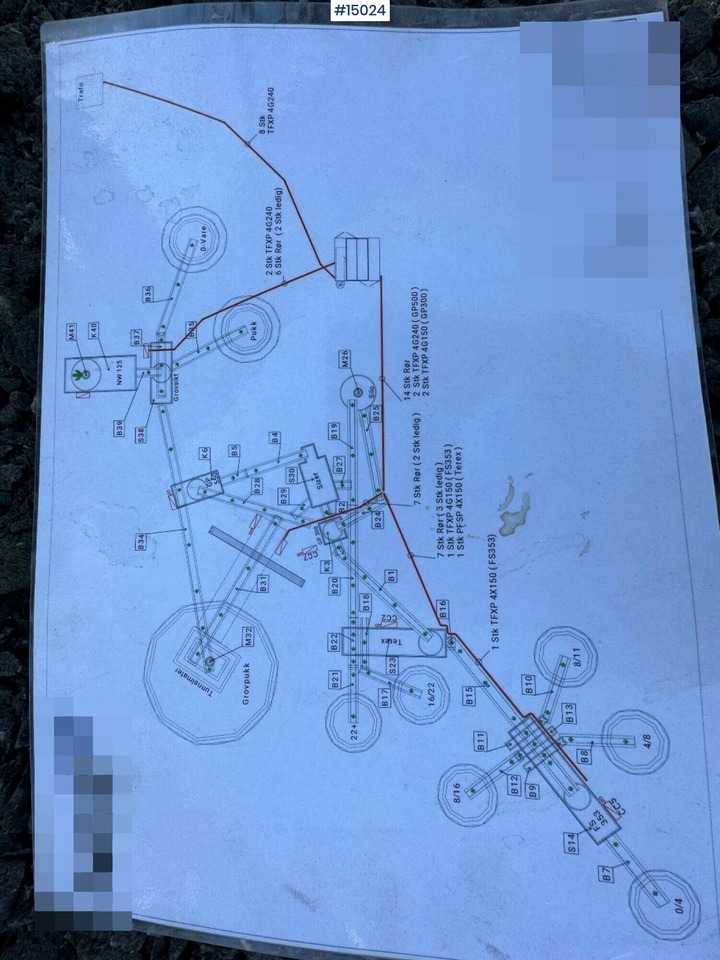 Törőgép Komplett knuseverk m/ matestasjon, sikteverk, transportbånd og kjeftknuse: 18 kép.