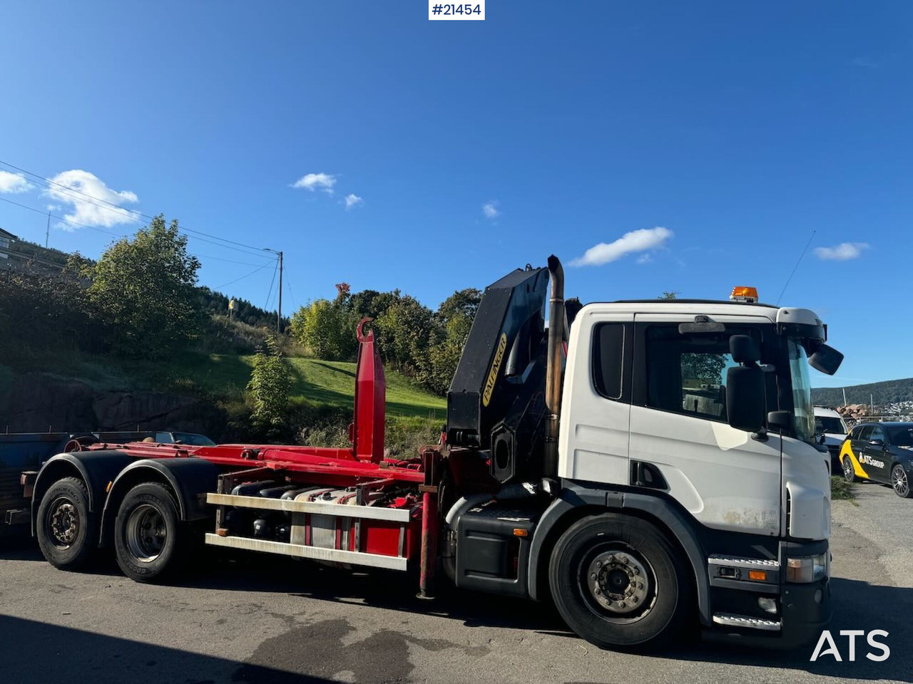 Scania P340 Krok/kranbil 23 t/m Palfinger kran - Darus autó: 3 kép. Scania P340 Krok/kranbil 23 t/m Palfinger kran - Darus autó: 3 kép.