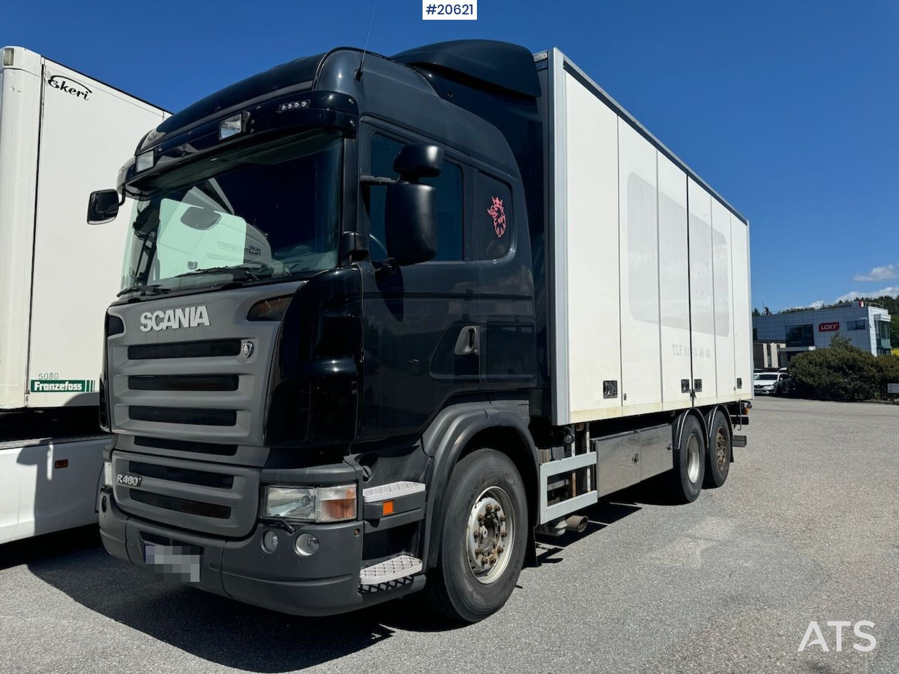 Scania R480 - Dobozos felépítményű teherautó: 1 kép. Scania R480 - Dobozos felépítményű teherautó: 1 kép.