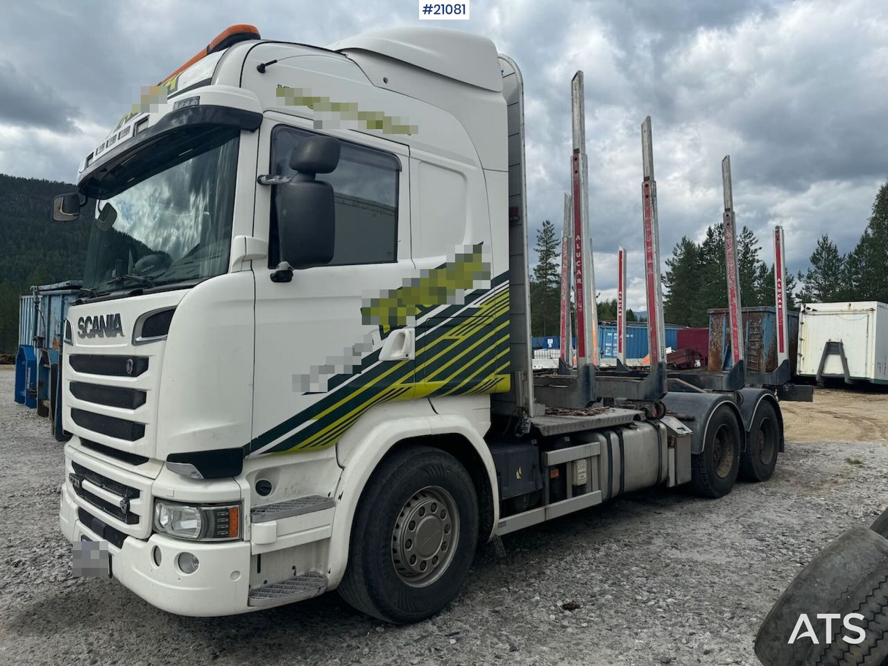 Scania R730 - Rönkszállító teherautó: 2 kép. Scania R730 - Rönkszállító teherautó: 2 kép.