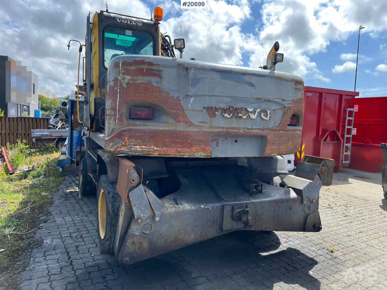 Volvo EW160B hjulmaskin m/ støtte bein og skjær - Gumikerekes homlokrakodó: 3 kép. Volvo EW160B hjulmaskin m/ støtte bein og skjær - Gumikerekes homlokrakodó: 3 kép.
