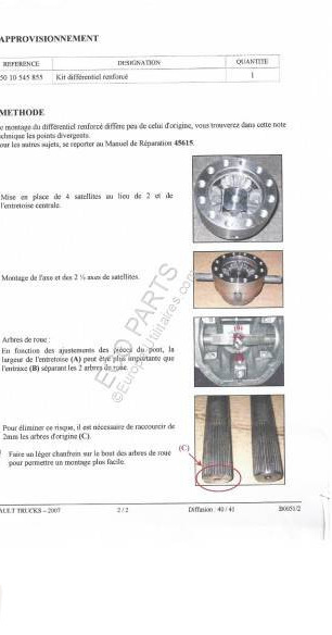 Renault Mascott - Differenciálmű - Kisteherautó: 3 kép. Renault Mascott - Differenciálmű - Kisteherautó: 3 kép.