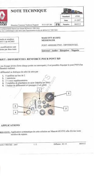 Renault Mascott - Differenciálmű - Kisteherautó: 2 kép. Renault Mascott - Differenciálmű - Kisteherautó: 2 kép.