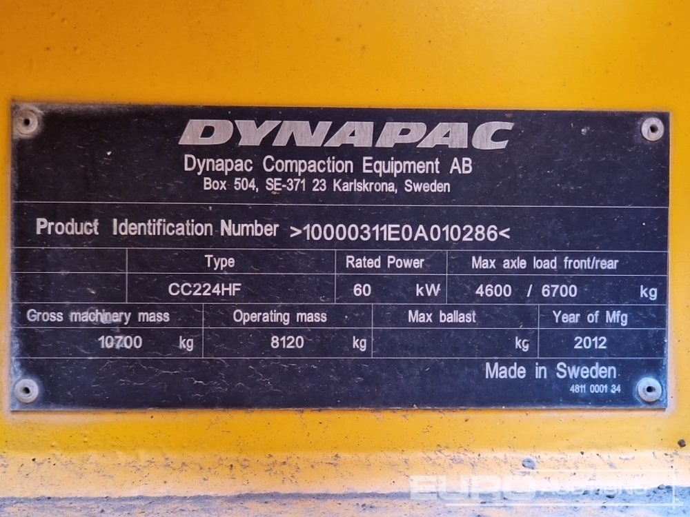 2012 Dynapac CC224HF - Henger: 2 kép. 2012 Dynapac CC224HF - Henger: 2 kép.