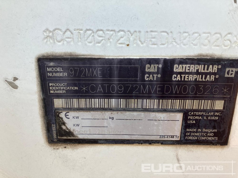 2015 CAT 972M XE - Gumikerekes homlokrakodó: 5 kép. 2015 CAT 972M XE - Gumikerekes homlokrakodó: 5 kép.