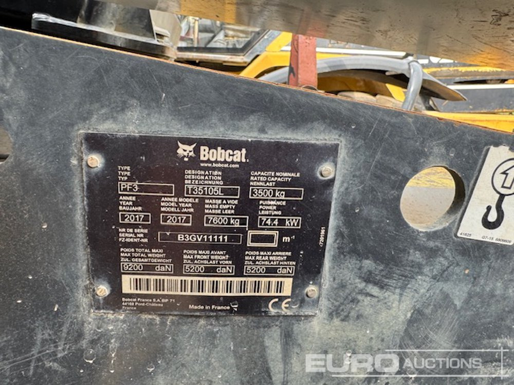 2017 Bobcat T35105L - Teleszkópos rakodó: 4 kép. 2017 Bobcat T35105L - Teleszkópos rakodó: 4 kép.