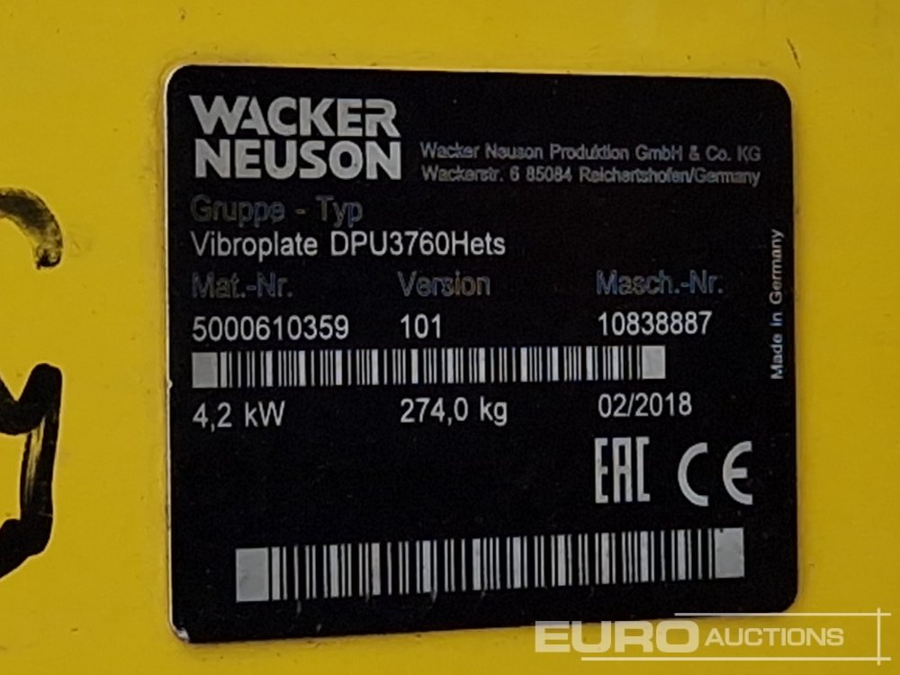 Aszfaltozó gép 2018 Wacker Neuson DPU3760 HETS: 9 kép.