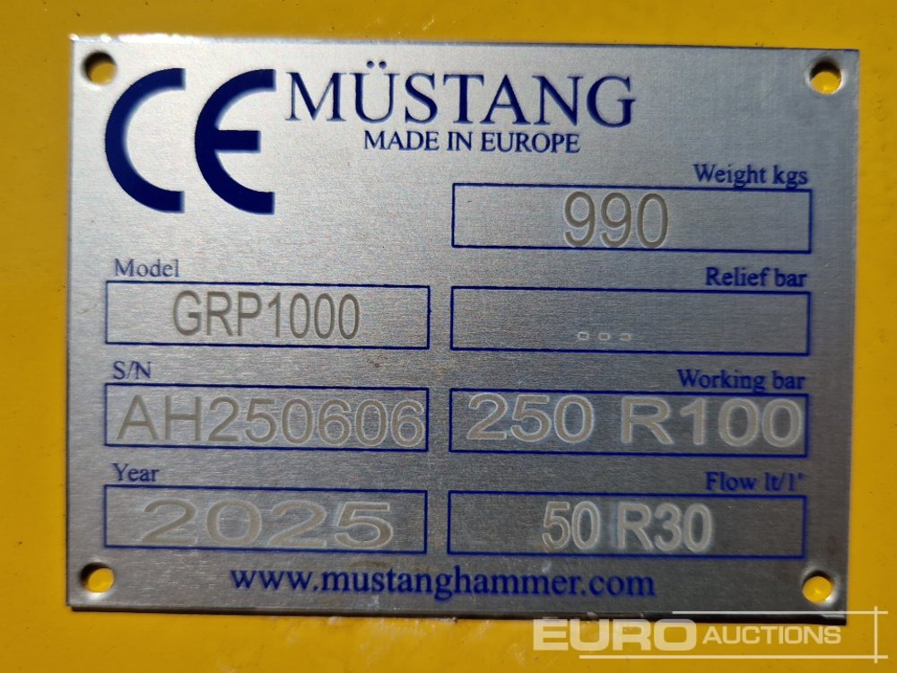 Adapterek - Kotrógép Unused 2025 Mustang GRP1000: 8 kép.