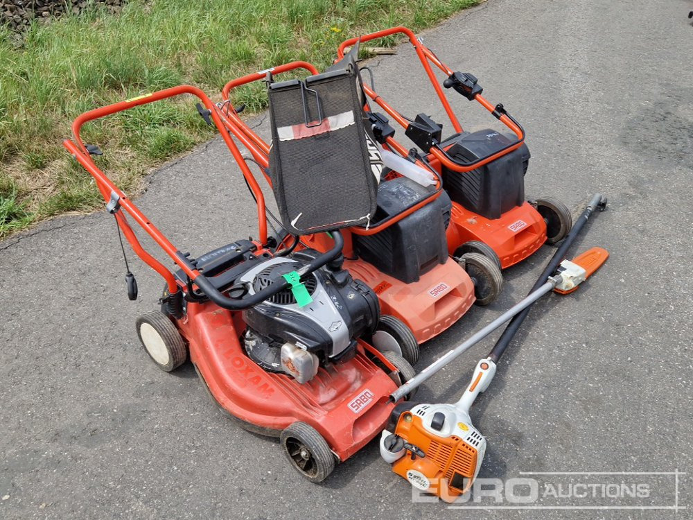 Sabo Electric Walk Behind Lawnmowers (2 of), Petrol Lawnmower, Stihl Petrol Hedge Cutter - Építőipari berendezések: 4 kép. Sabo Electric Walk Behind Lawnmowers (2 of), Petrol Lawnmower, Stihl Petrol Hedge Cutter - Építőipari berendezések: 4 kép.