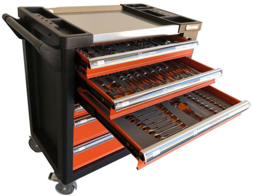 Unused Hüttenberg Tool Trolley, 6 Drawers with Tools - Építőipari berendezések: 4 kép. Unused Hüttenberg Tool Trolley, 6 Drawers with Tools - Építőipari berendezések: 4 kép.