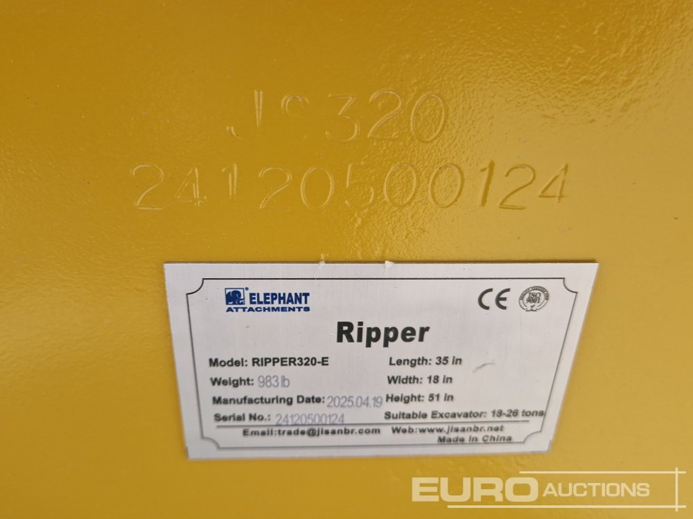 Lazító - Kotrógép Unused 2025 Elephant  RIPPER320-E: 7 kép.