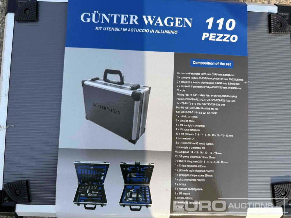 Unused Günter Wagen 110 Pcs Aluminium Tools Box - Építőipari berendezések: 2 kép. Unused Günter Wagen 110 Pcs Aluminium Tools Box - Építőipari berendezések: 2 kép.