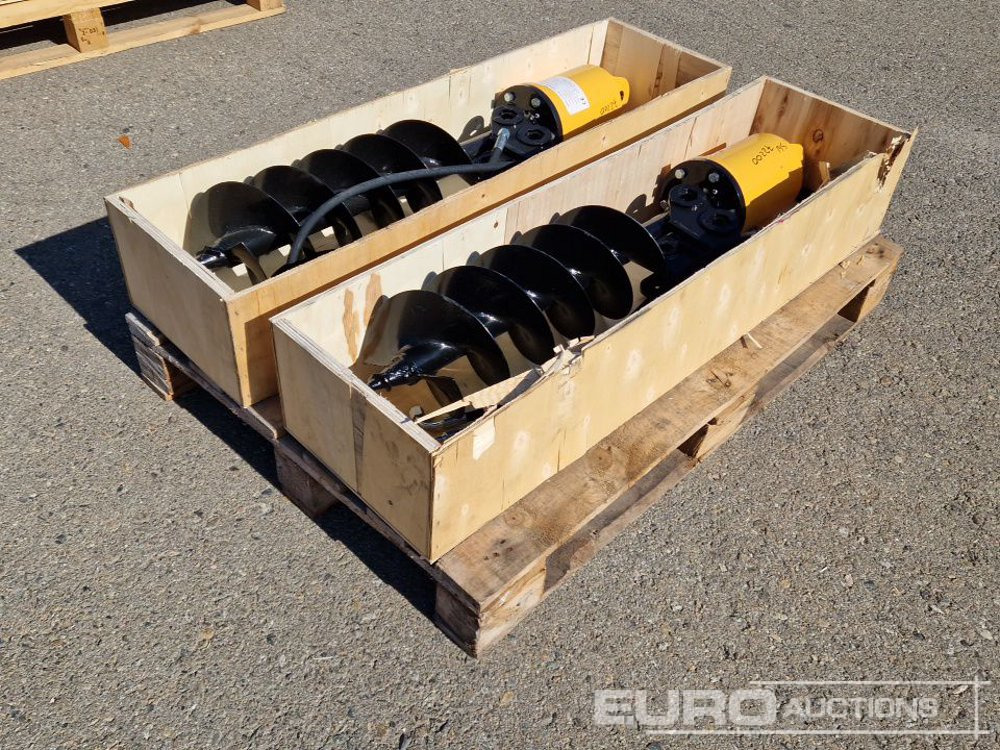 Unused KV200 Auger to suit Mini Excavator (2 of) / Ahoyador (2 of) - Talajfúró - Minikotró: 1 kép. Unused KV200 Auger to suit Mini Excavator (2 of) / Ahoyador (2 of) - Talajfúró - Minikotró: 1 kép.