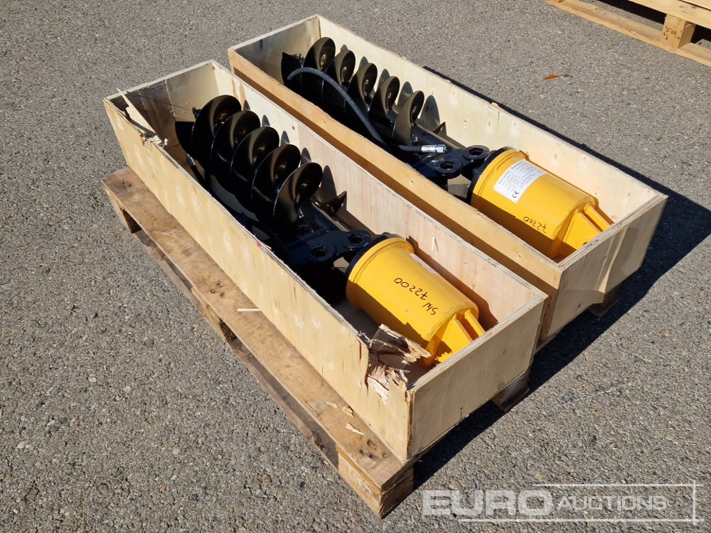 Unused KV200 Auger to suit Mini Excavator (2 of) / Ahoyador (2 of) - Talajfúró - Minikotró: 3 kép. Unused KV200 Auger to suit Mini Excavator (2 of) / Ahoyador (2 of) - Talajfúró - Minikotró: 3 kép.