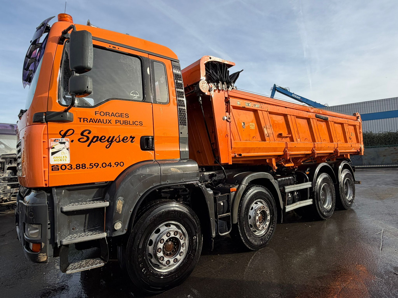 Camion benne arrière MAN avec benne Meiller BC-823-PC - Billenőplatós teherautó: 4 kép. Camion benne arrière MAN avec benne Meiller BC-823-PC - Billenőplatós teherautó: 4 kép.