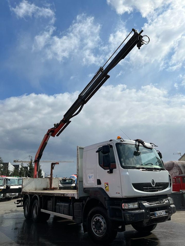 Camion grue Renault 410 AL-454-TS - Platós teherautó, Darus autó: 3 kép. Camion grue Renault 410 AL-454-TS - Platós teherautó, Darus autó: 3 kép.