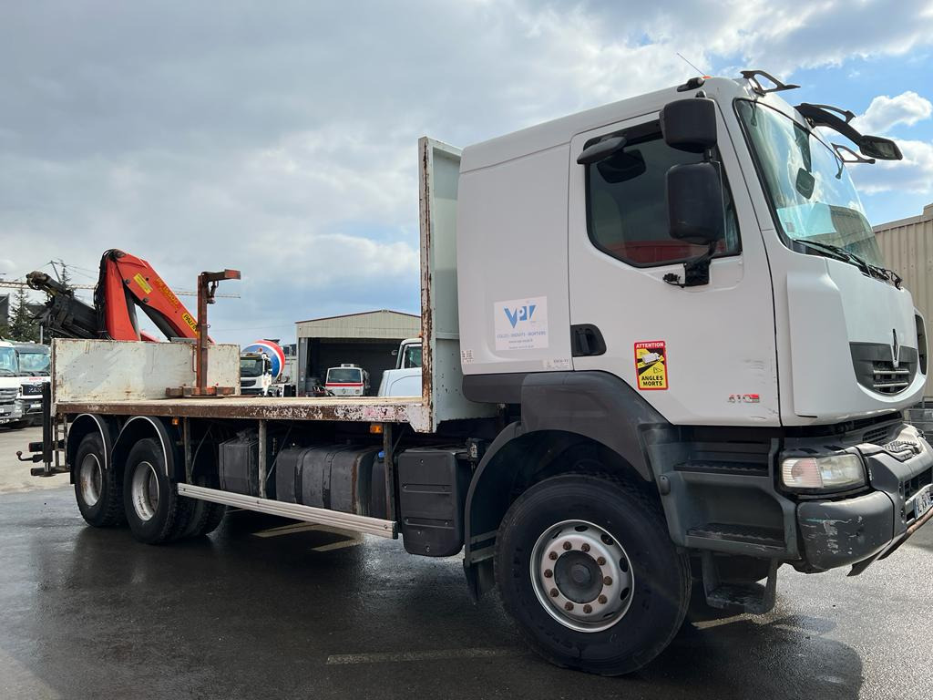Camion grue Renault 410 AL-454-TS - Platós teherautó, Darus autó: 4 kép. Camion grue Renault 410 AL-454-TS - Platós teherautó, Darus autó: 4 kép.