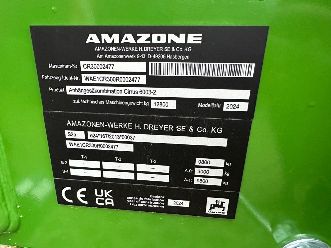 Amazone Cirrus 6003-2 - Szemenkénti vetőgép: 2 kép. Amazone Cirrus 6003-2 - Szemenkénti vetőgép: 2 kép.