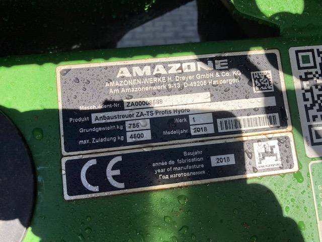 Amazone TS 4200 hydro - Műtrágyaszóró: 2 kép. Amazone TS 4200 hydro - Műtrágyaszóró: 2 kép.