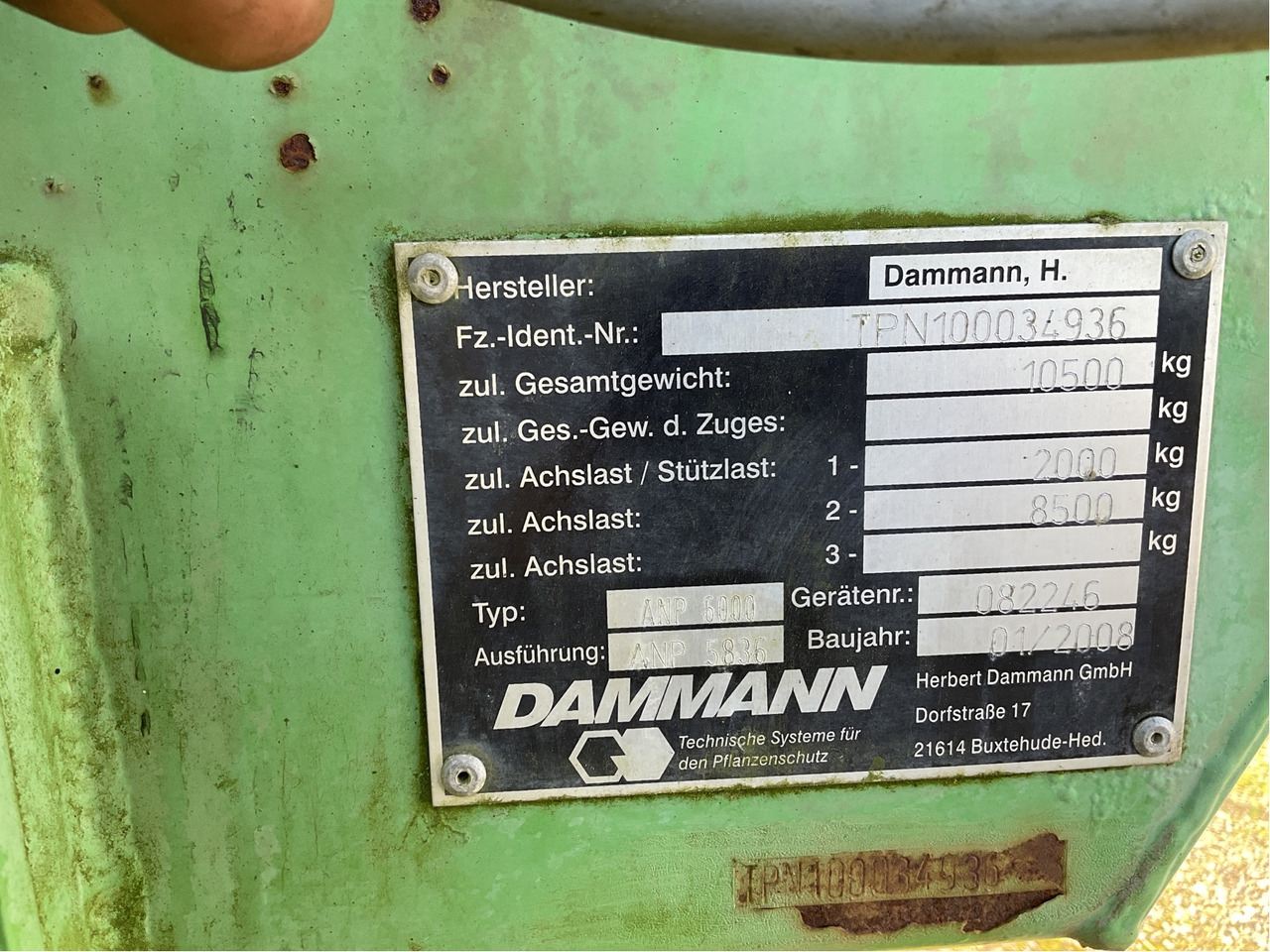 Dammann Classic Feldspritze ANP 6000 - Permetezők: 2 kép. Dammann Classic Feldspritze ANP 6000 - Permetezők: 2 kép.