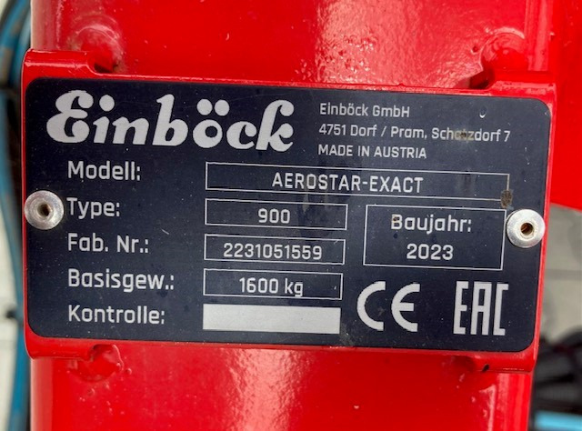 Einböck AEROSTAR-EXACT 900 - Borona: 2 kép. Einböck AEROSTAR-EXACT 900 - Borona: 2 kép.