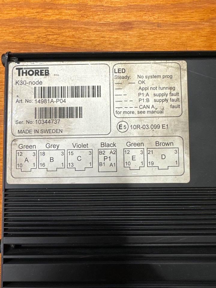 THOREB K30 NODE 14981A P04 - Elektromos rendszer - Teherautó: 2 kép. THOREB K30 NODE 14981A P04 - Elektromos rendszer - Teherautó: 2 kép.