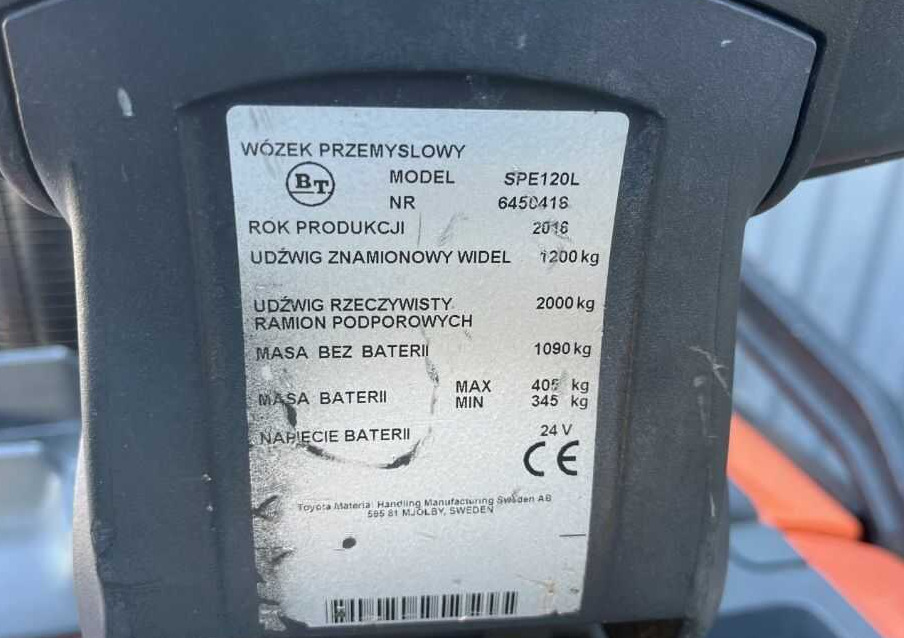 BT SPE120L - Emelőtargoncá: 4 kép. BT SPE120L - Emelőtargoncá: 4 kép.