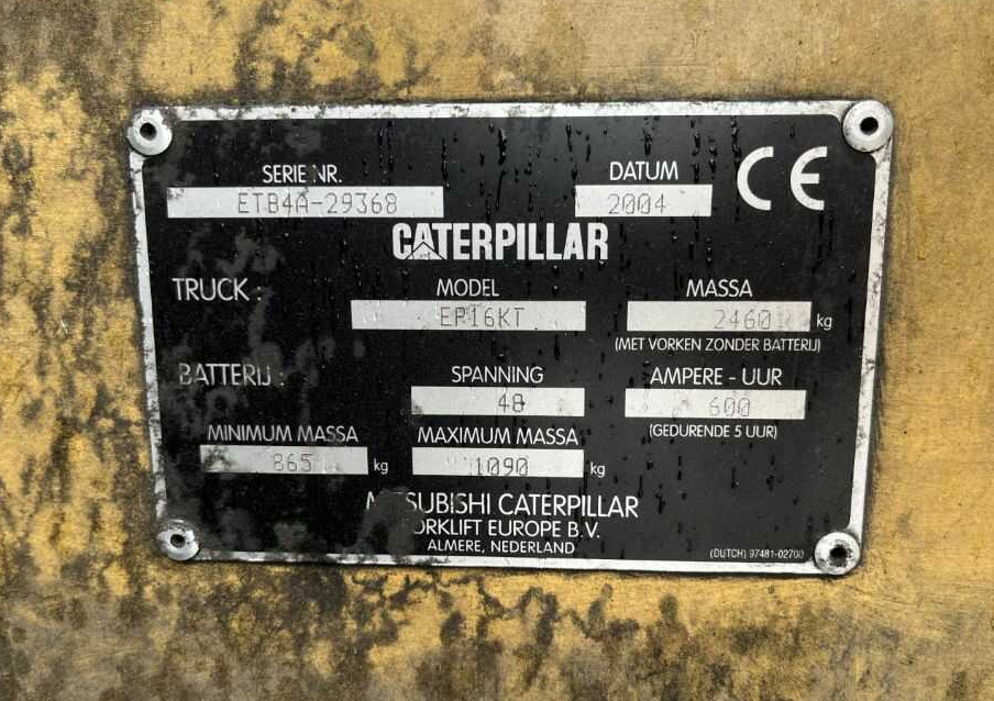 CAT Lift Trucks EP16KT - Elektromos targonca: 4 kép. CAT Lift Trucks EP16KT - Elektromos targonca: 4 kép.