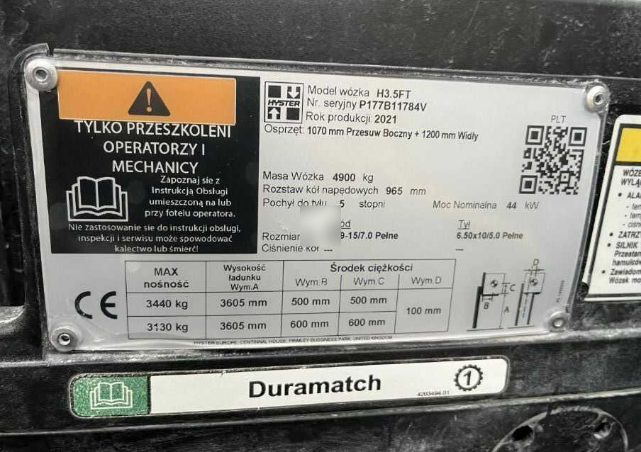 Hyster H3.5FT - Gázüzemű targonca: 4 kép. Hyster H3.5FT - Gázüzemű targonca: 4 kép.
