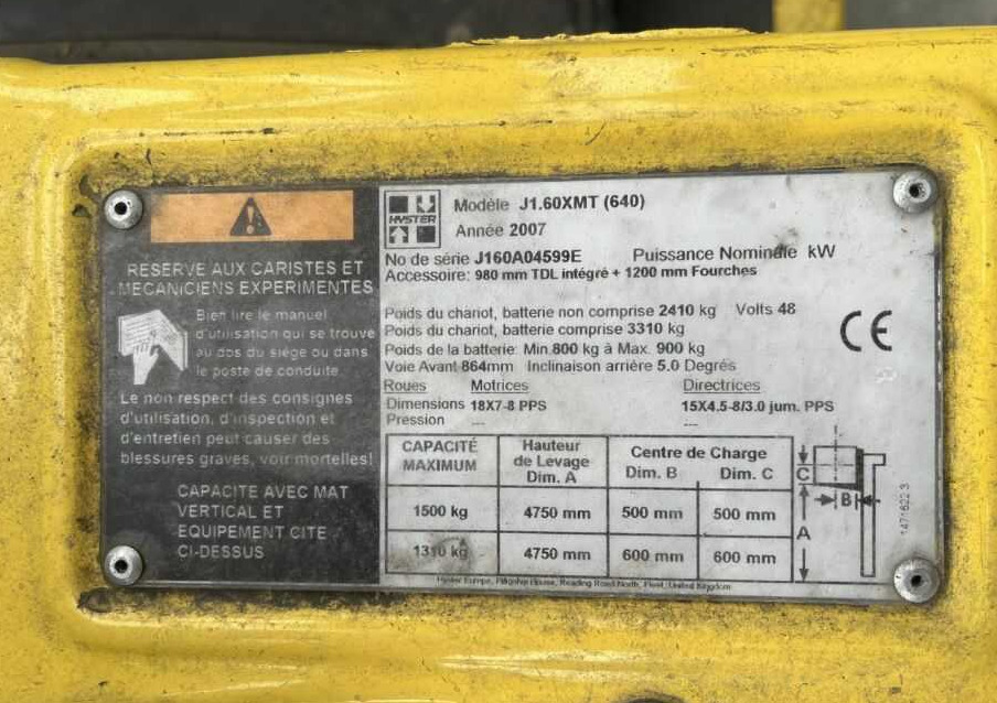 Hyster J1.6XMT - Elektromos targonca: 4 kép. Hyster J1.6XMT - Elektromos targonca: 4 kép.