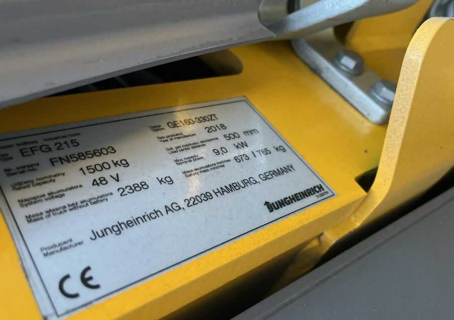 Jungheinrich EFG215 - Elektromos targonca: 4 kép. Jungheinrich EFG215 - Elektromos targonca: 4 kép.