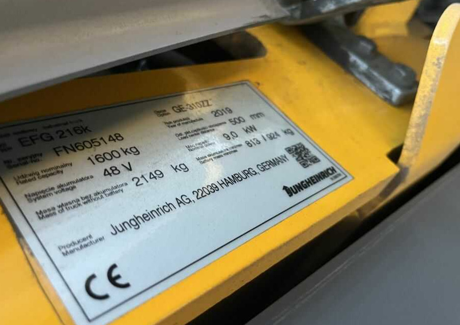 Jungheinrich EFG216k - Elektromos targonca: 4 kép. Jungheinrich EFG216k - Elektromos targonca: 4 kép.