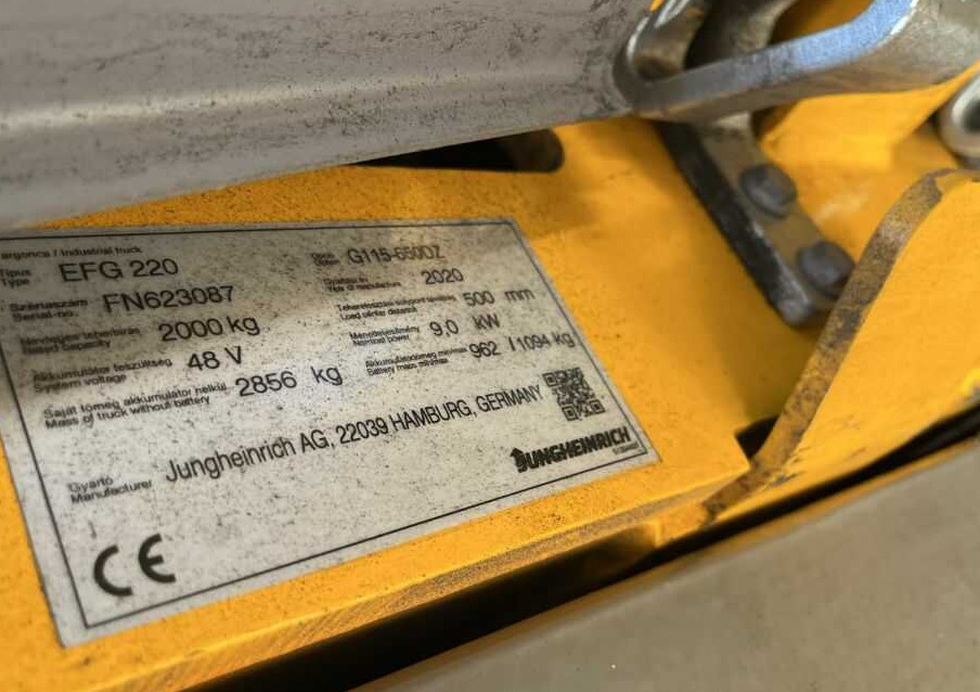 Jungheinrich EFG220 - Elektromos targonca: 4 kép. Jungheinrich EFG220 - Elektromos targonca: 4 kép.
