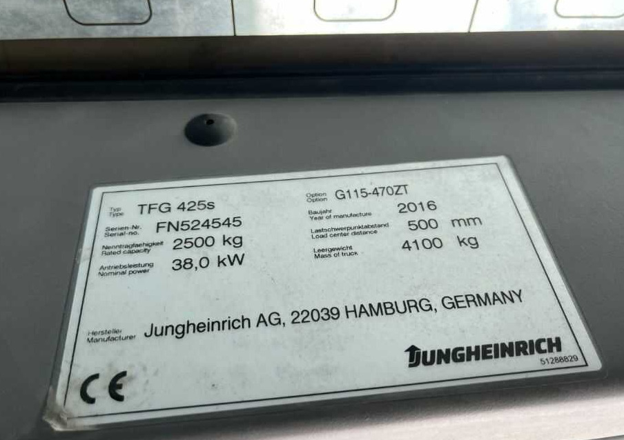 Jungheinrich TFG425s - Gázüzemű targonca: 4 kép. Jungheinrich TFG425s - Gázüzemű targonca: 4 kép.