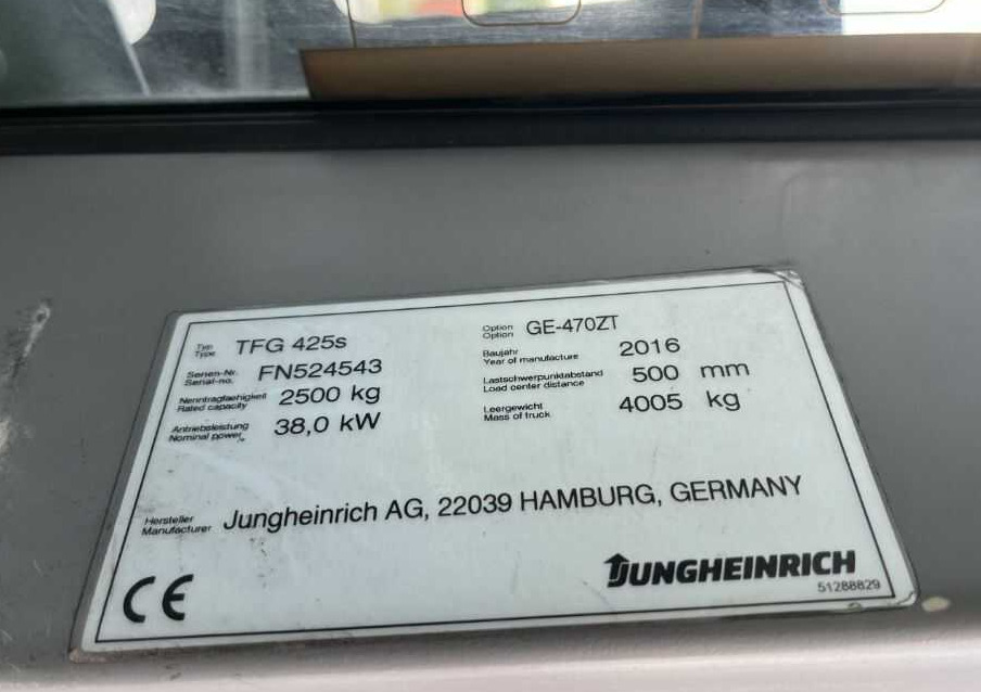 Jungheinrich TFG425s - Gázüzemű targonca: 4 kép. Jungheinrich TFG425s - Gázüzemű targonca: 4 kép.