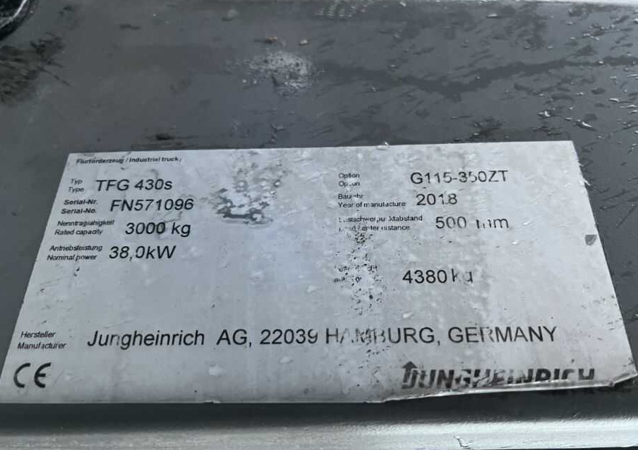 Jungheinrich TFG430s - Gázüzemű targonca: 4 kép. Jungheinrich TFG430s - Gázüzemű targonca: 4 kép.
